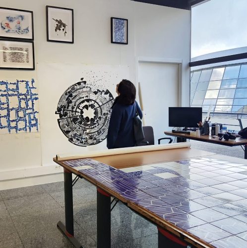 Persian calligraphy art residency by Somayeh Gholami